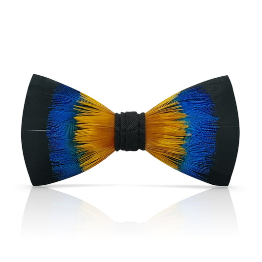 Lanzonia Feather Mens Bowtie Handmade Bow Tie for Party Holiday Ball Wedding