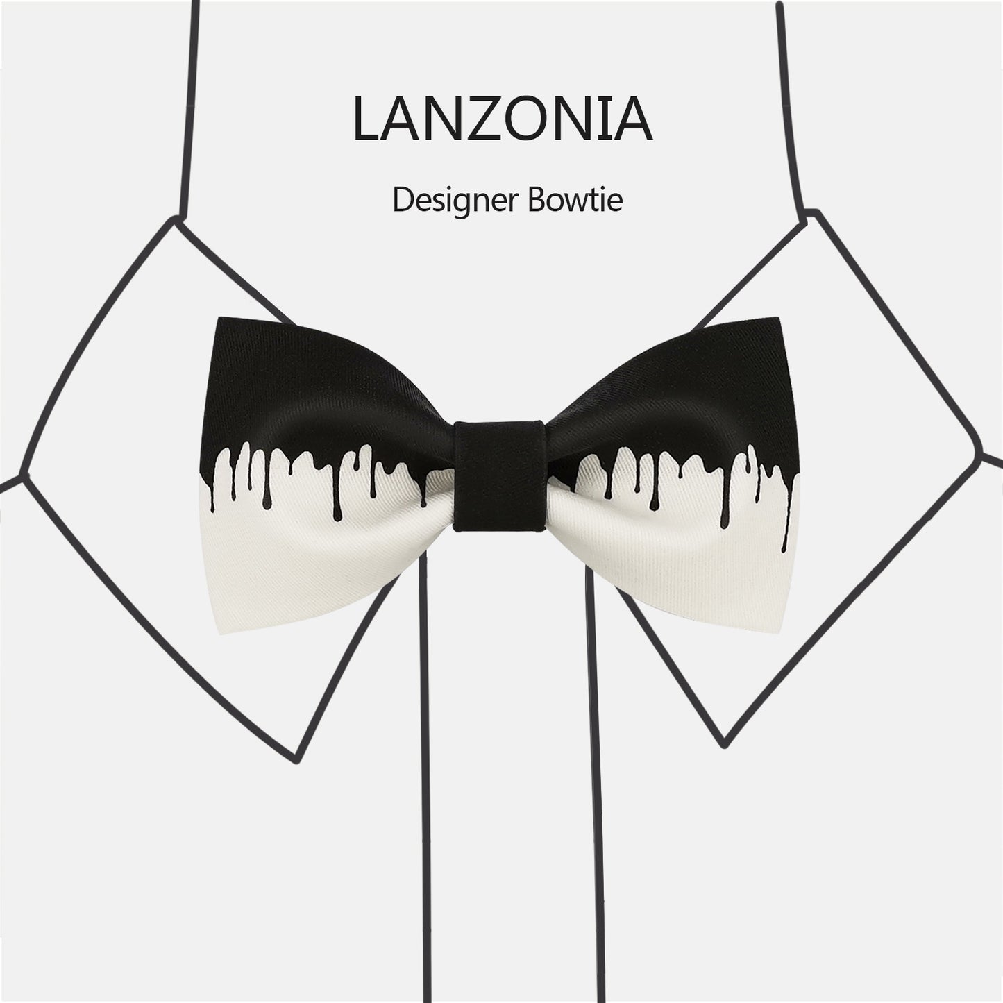 Lanzonia Boy's Novelty Bow Tie Children Funny Ink Designer Bowtie for Holiday New Years Christmas Halloween