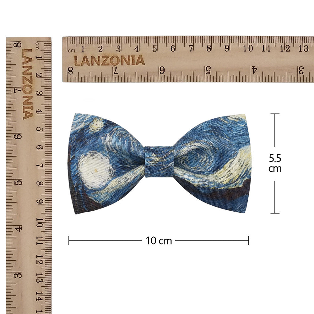 Lanzonia Boy's Bowtie Kids Designer Oil Painting Patterned Bow Tie - Lanzonia