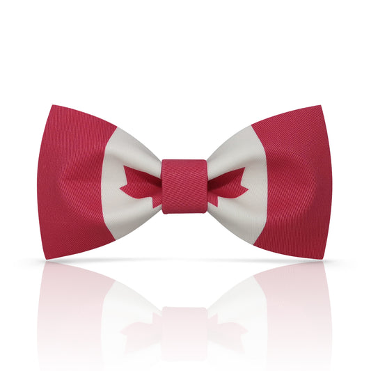 Lanzonia Funny Bow Ties for Men Unique Canada Flag Patterned Bowtie