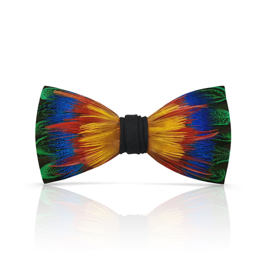 Lanzonia Boy's Feather Bow Tie Kid's Handmade Bowtie for Brithday Holiday Party