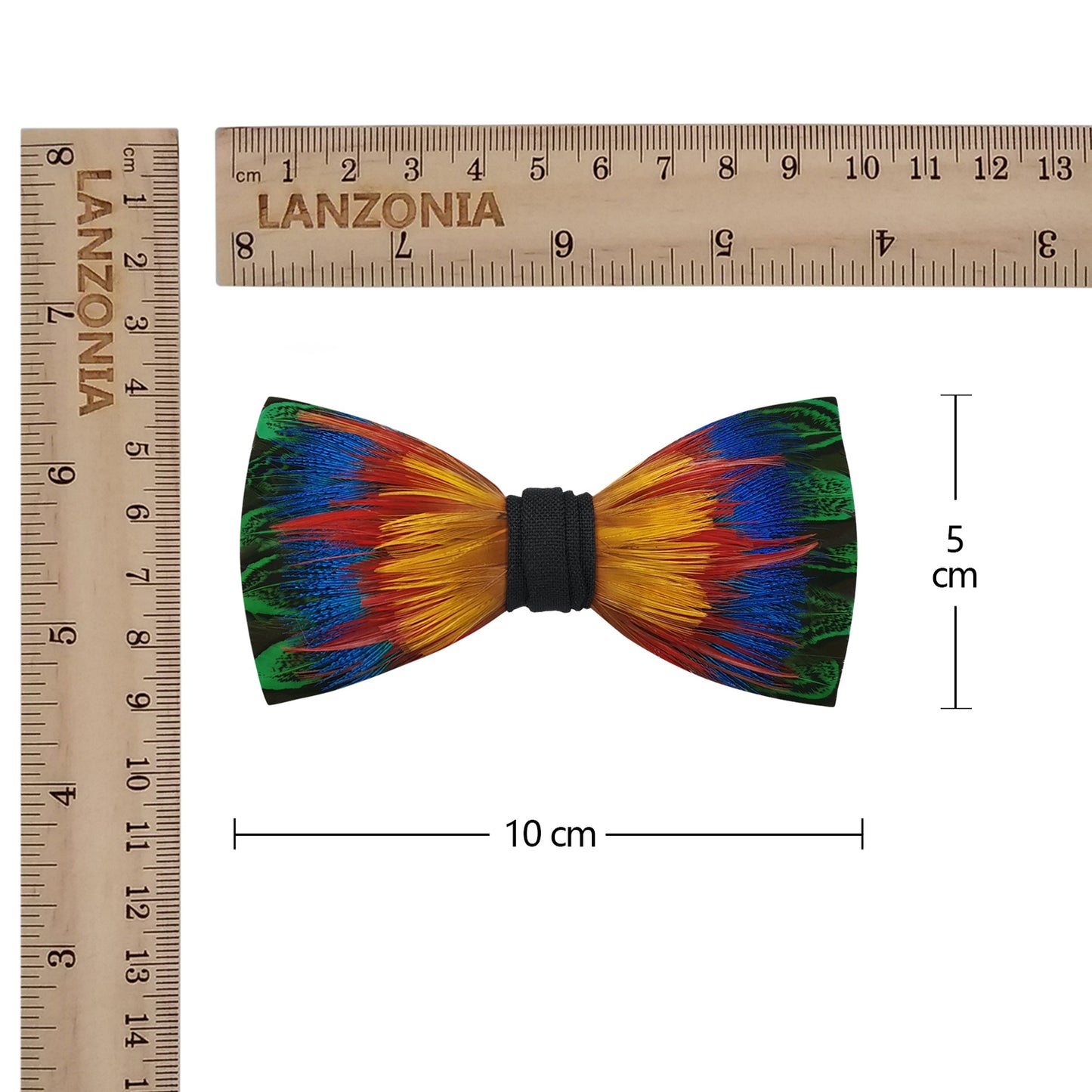 Lanzonia Boy's Feather Bow Tie Kid's Handmade Bowtie for Brithday Holiday Party