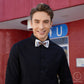 Lanzonia Mens White Funny Poker Bowtie Different Types of Bow Tie for Holiday New Years Eve