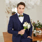 Lanzonia Men's Feather Bow Tie Handmade Peacock Bowtie for Wedding
