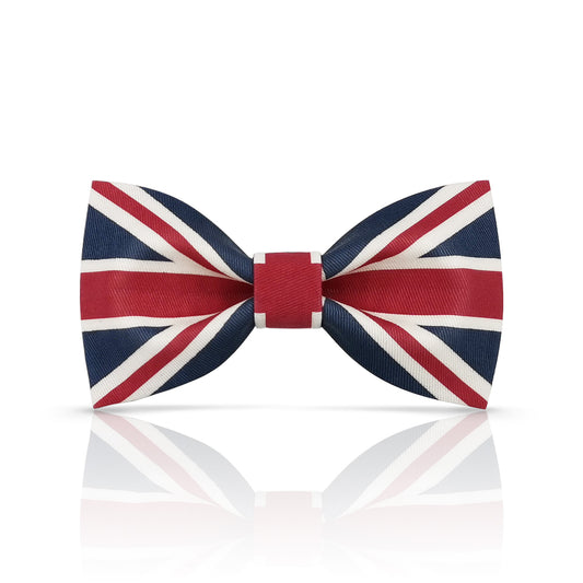 Lanzonia Boy's Novelty Bow Tie Kid's Patriotic Union Jack Flag Designer Bowtie for Holiday Birthday