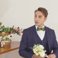 Lanzonia Men's Feather Bow Tie Handmade Peacock Bowtie for Wedding
