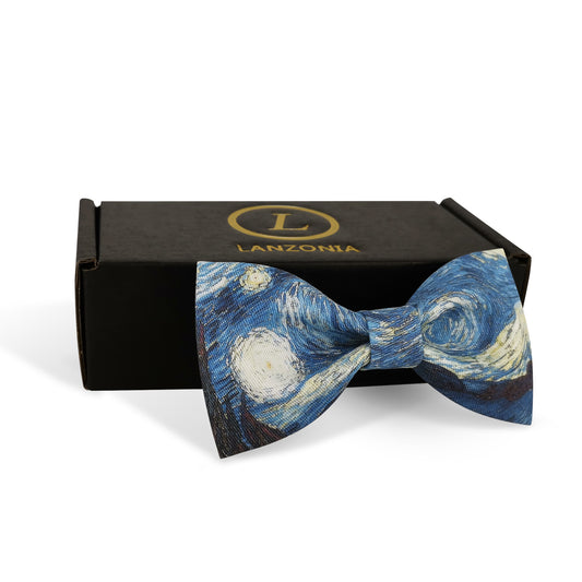 Lanzonia Boy's Bowtie Kids Designer Oil Painting Bow Tie for Holiday New Party Birthday