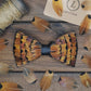 Lanzonia Feather Bowtie Handmade Wedding Brown Mens Bow Tie for Wedding