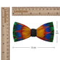 Lanzonia Feather Men's Bowtie Handmade Bow Tie for Party Holiday Ball Wedding