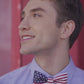 Lanzonia Mens Fashion Bowtie U.S. American Flag USA. Patterned Bow Tie for Holiday New Years Eve