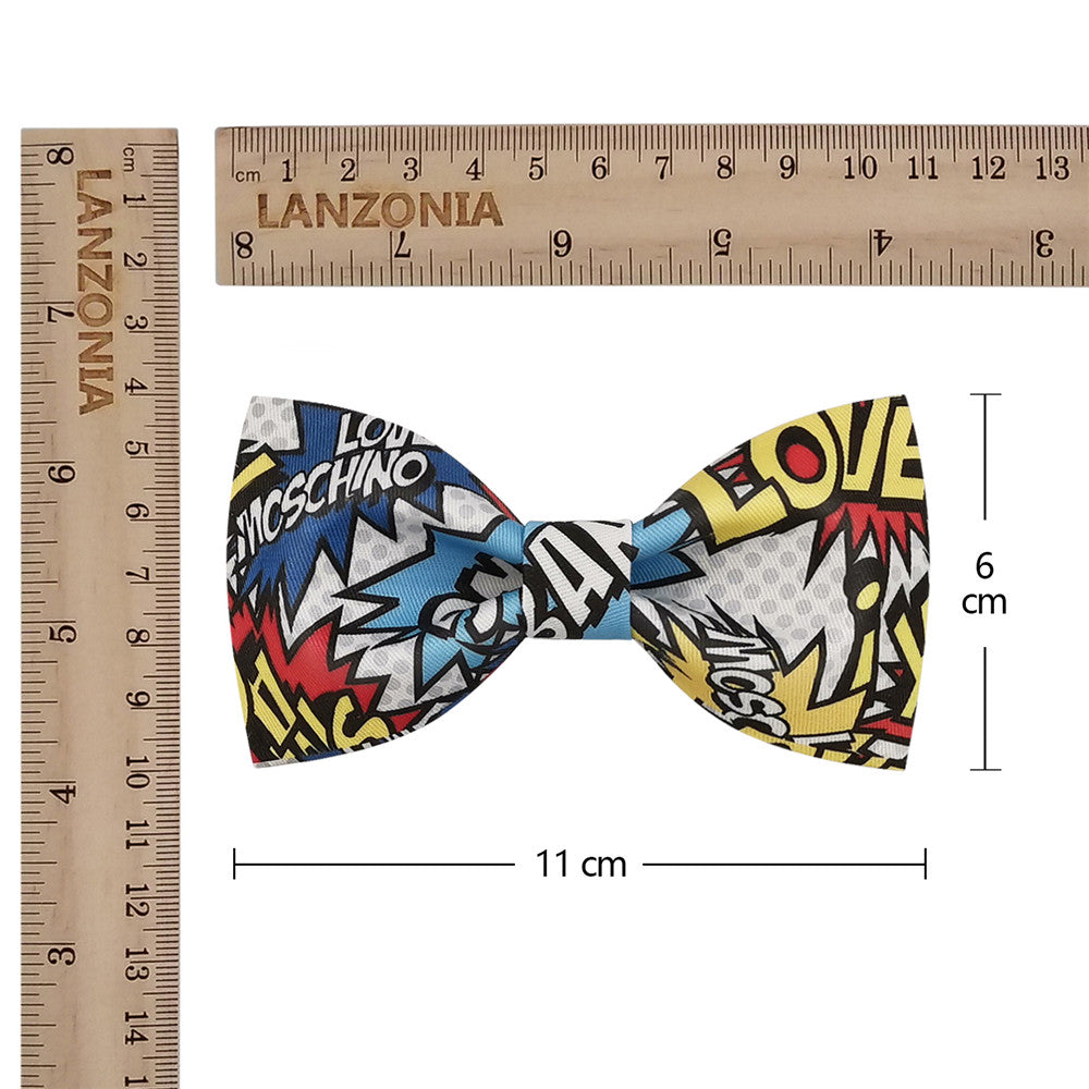 Lanzonia Men's Funny Bowtie Fashion Colorful Graffiti Letter Bow Tie - Lanzonia