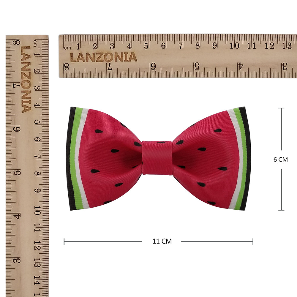 Lanzonia Men's Fashion Novelty Funny Watermelon Patterned Bow Tie - Lanzonia