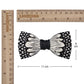 Lanzonia Men's Feather Bow Tie Handmade White and Black Polka Dot Bowtie for Wedding Holiday