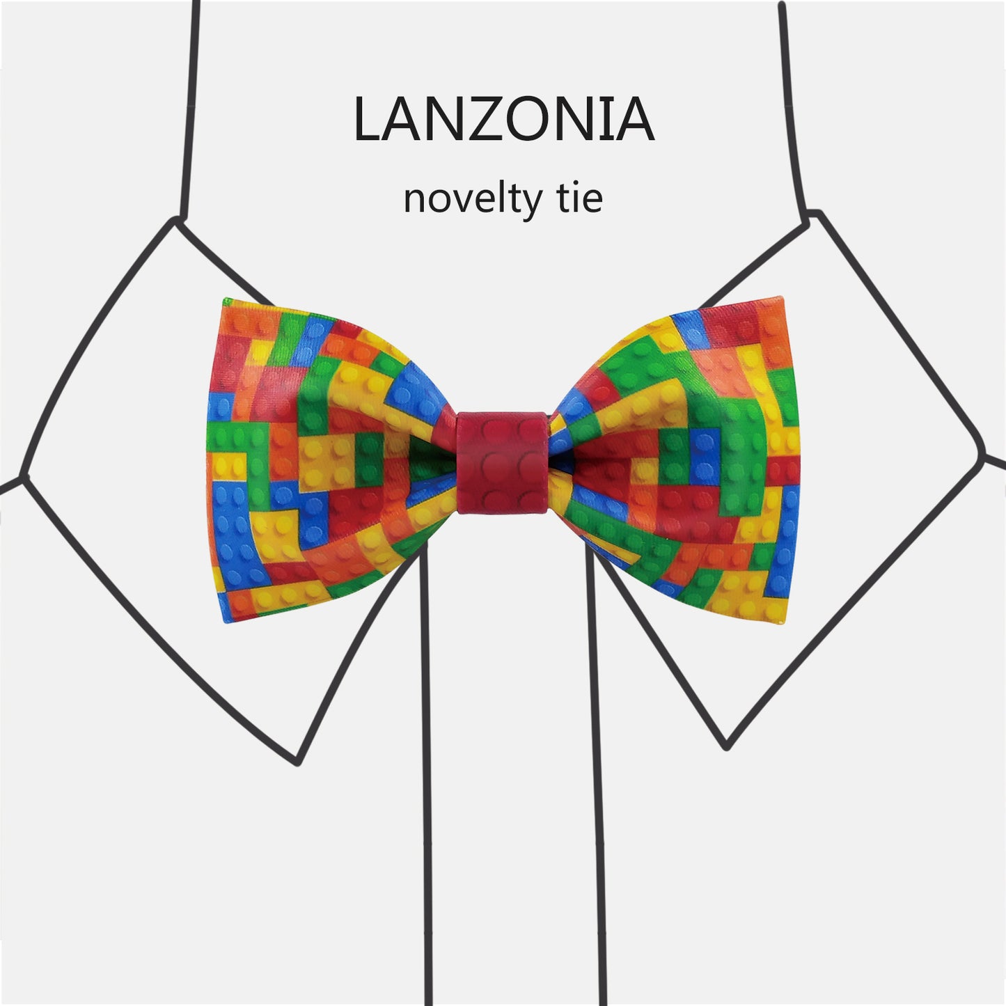 Lanzonia Designer Novelty Colorful Patterned Bowtie Mens Funny Bow Tie for Party Holiday