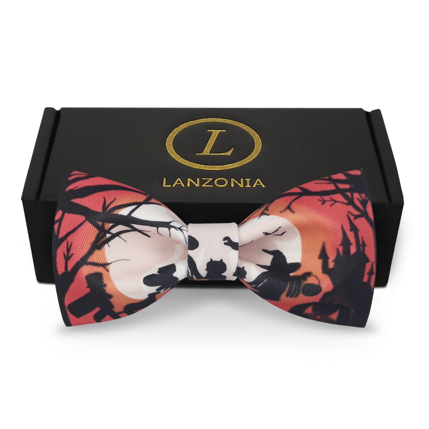 Lanzonia Mens Novelty Bow Tie Funny Designer Bowtie for Holiday Halloween