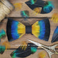 Lanzonia Feather Mens Bowtie Handmade Bow Tie for Party Holiday Ball Wedding