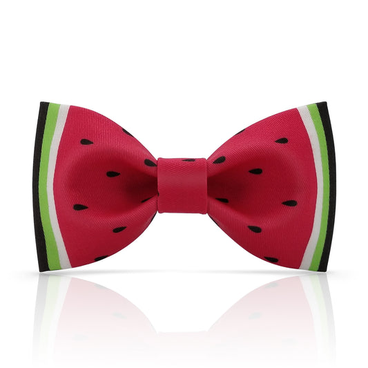 Lanzonia Men's Fashion Novelty Funny Watermelon Patterned Bow Tie for Holiday New Party Birthday