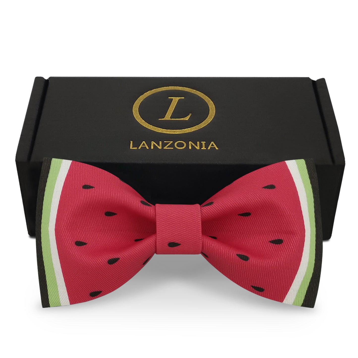 Lanzonia Men's Fashion Novelty Funny Watermelon Patterned Bow Tie for Holiday New Party Birthday