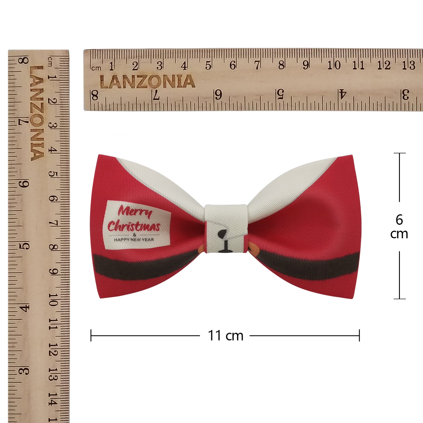 Lanzonia Men's Novelty Bow Tie Funny Santa Claus Designer Bowtie for Xmas Christmas Holiday New Years Eve