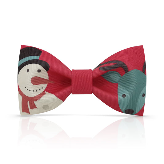 Lanzonia Men's Novelty Bow Tie Funny Snowman Designer Bowtie for Xmas Christmas Holiday New Years Eve