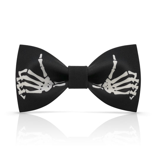 Lanzonia Mens Novelty Skeleton Bow Tie Funny Skull Designer Bowtie for Holiday Halloween