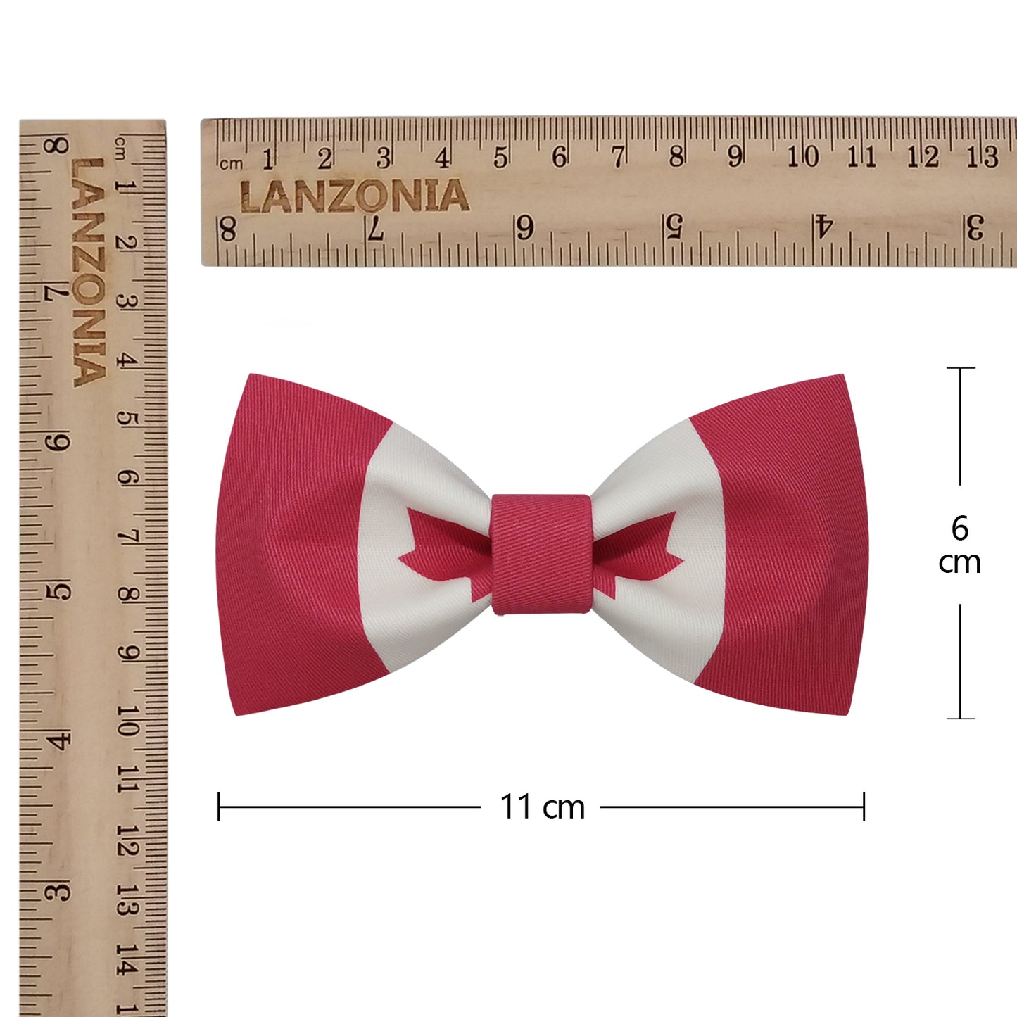 Lanzonia Funny Bow Ties for Men Unique Canada Flag Patterned Bowtie