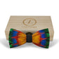 Lanzonia Feather Men's Bowtie Handmade Bow Tie for Party Holiday Ball Wedding
