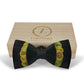 Lanzonia Men's Feather Bow Tie Handmade Black  Peacock Bowtie for Wedding Holiday