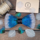 Lanzonia Men's Bowtie Wedding Handmade Feather Bow Tie
