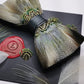 Lanzonia Feather Bowtie Handmade Mens Wedding Bow Tie
