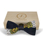 Lanzonia Men's Black and White Feather Bow Tie Handmade Peacock Bowtie for Wedding Holiday Party