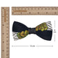 Lanzonia Men's Black and White Feather Bow Tie Handmade Peacock Bowtie for Wedding Holiday Party
