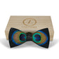 Lanzonia Men's Feather Bow Tie Handmade Peacock Bowtie for Wedding Holiday Party