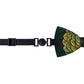 Lanzonia Men's Feather Bow Tie Dark Green Handmade Peacock Bowtie for Wedding Holiday Party