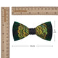 Lanzonia Men's Feather Bow Tie Dark Green Handmade Peacock Bowtie for Wedding Holiday Party