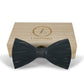 Lanzonia Men's Feather Bowtie Handmade Black Bow Tie for Wedding Holiday Formal Party Business