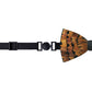 Lanzonia Feather Bowtie Handmade Wedding Brown Mens Bow Tie for Wedding