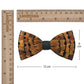 Lanzonia Feather Bowtie Handmade Wedding Brown Mens Bow Tie for Wedding