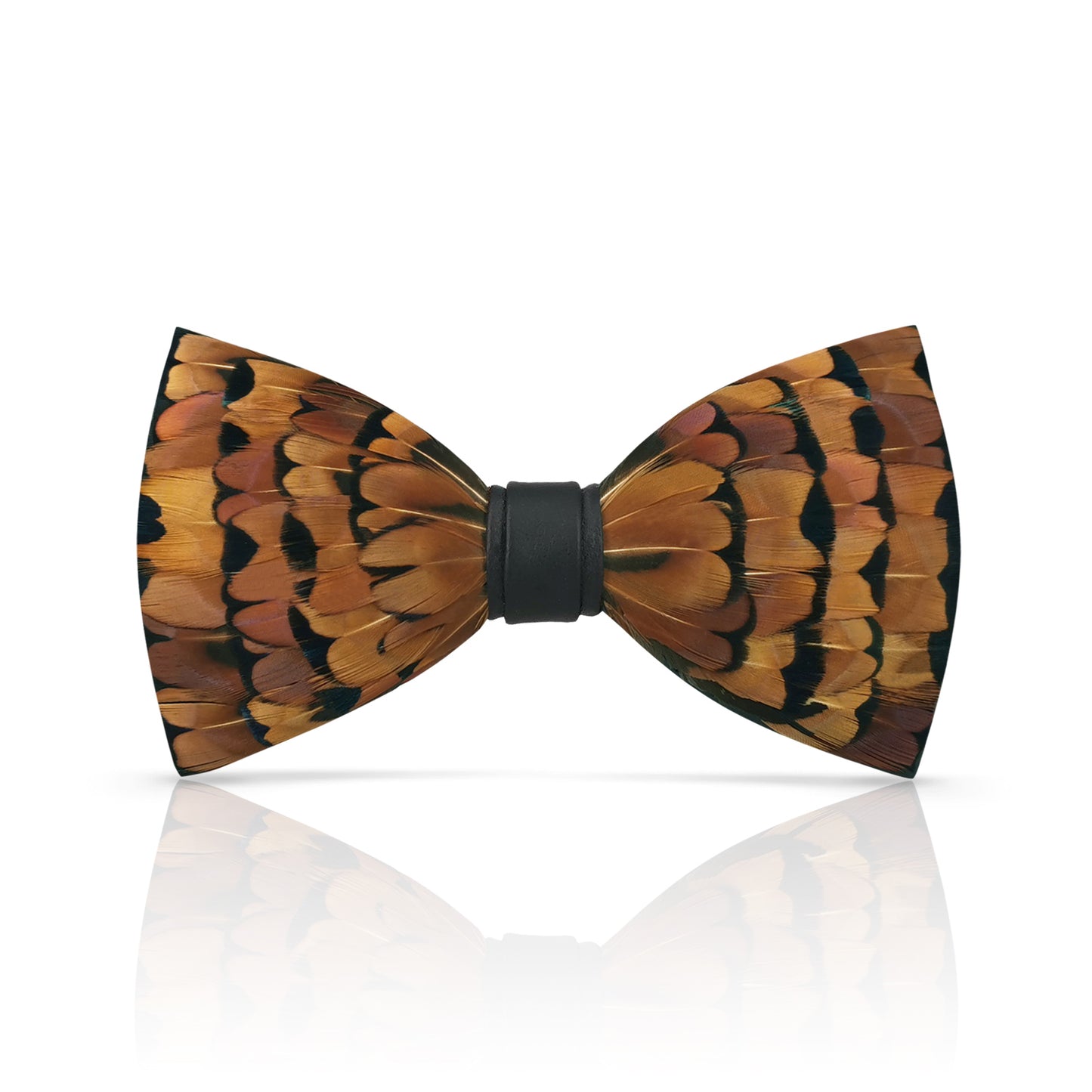 Lanzonia Boys Brown Feather Bow Tie child Handmade Bowtie for Brithday Holiday Party