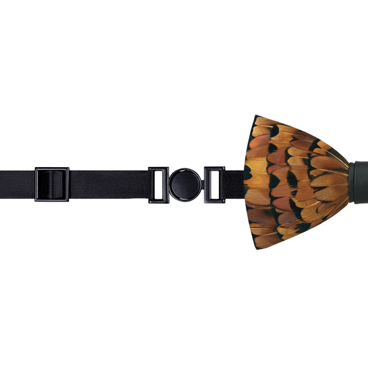 Lanzonia Boys Brown Feather Bow Tie child Handmade Bowtie for Brithday Holiday Party