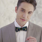 Lanzonia Men's Feather Bow Tie Handmade Peacock Bowtie for Wedding Holiday Party