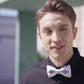 Lanzonia Men's Funny Wedding Bowtie Spades A Poker Pattern Bow Tie for Holiday New Years Eve